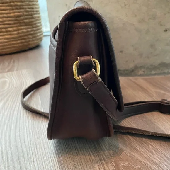 Vintage Coach City Bag Mahogany Flap Crossbody 9790 - Picture 7 of 12